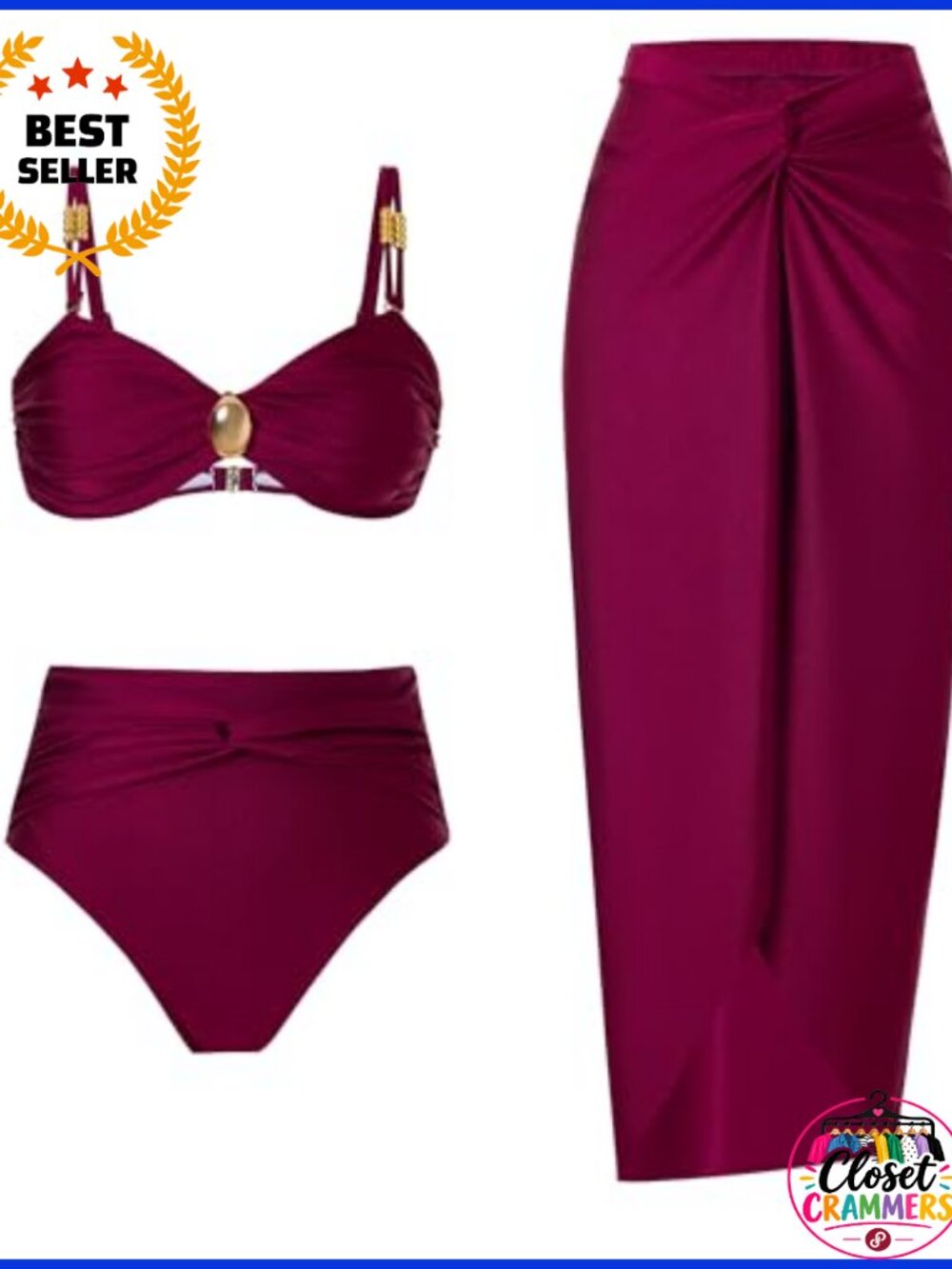 One Piece Swimsuit with Skirt Retro Cutout Bathing Suit Removable Padding